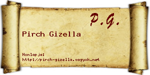 Pirch Gizella névjegykártya